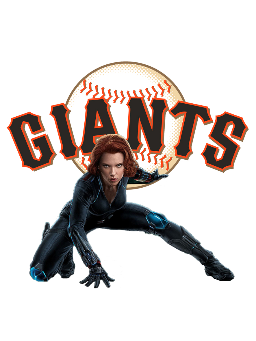 San Francisco Giants Black Widow Logo vinyl decal